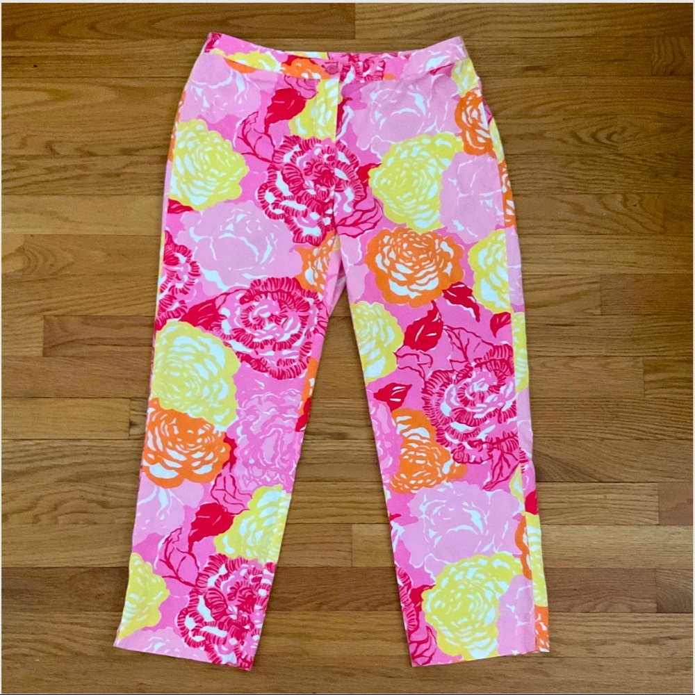 Lilly Pulitzer White Label Derby  "Winners Circle" Capri Pants size 4